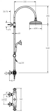 CRILD486 - Wall-mounted thermostatic shower panel with hand shower by CRISTINA Rubinetterie - view 3